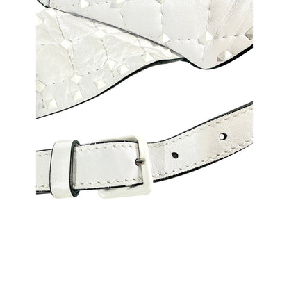 VALENTINO GARAVANI Rockstud Spike Waist Belt White - Brandsamsara