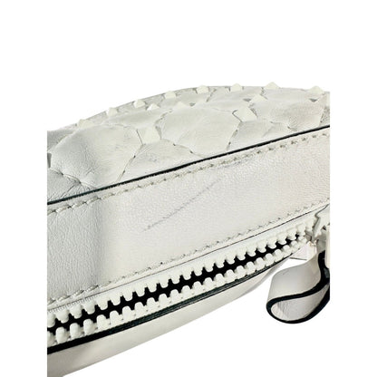 VALENTINO GARAVANI Rockstud Spike Waist Belt White - Brandsamsara