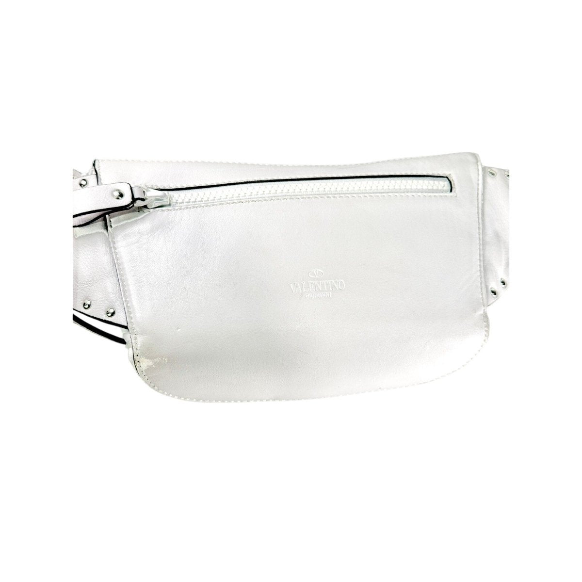 VALENTINO GARAVANI Rockstud Spike Waist Belt White - Brandsamsara