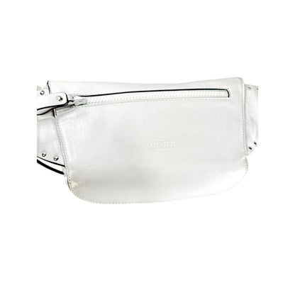 VALENTINO GARAVANI Rockstud Spike Waist Belt White - Brandsamsara