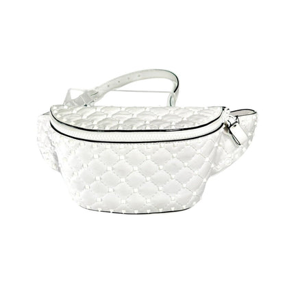 VALENTINO GARAVANI Rockstud Spike Waist Belt White - Brandsamsara