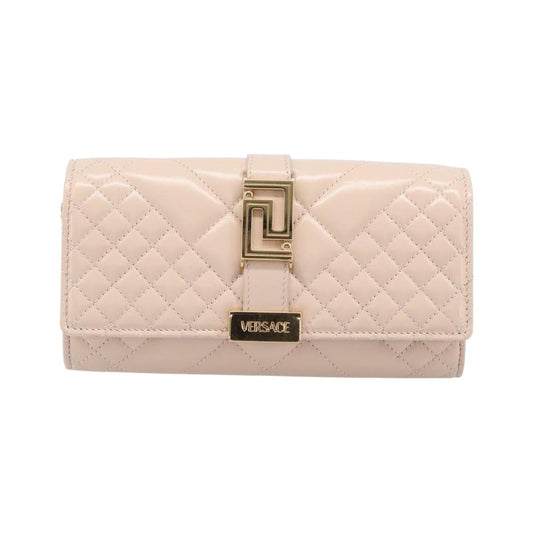 Versace Greca Goddess Convertible Clutch Leather, Pink, Leather, Clutch