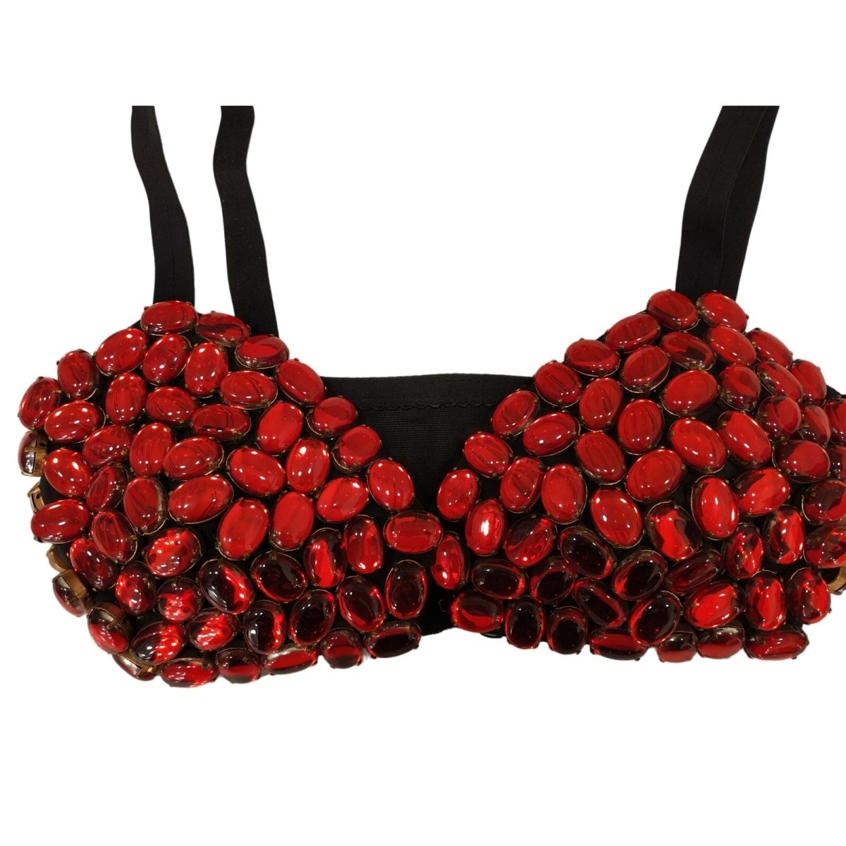 Vintage Dolce & Gabbana Gem Bra Top 42 Red - Brandsamsara