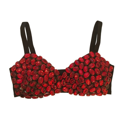 Vintage Dolce & Gabbana Gem Bra Top 42 Red - Brandsamsara