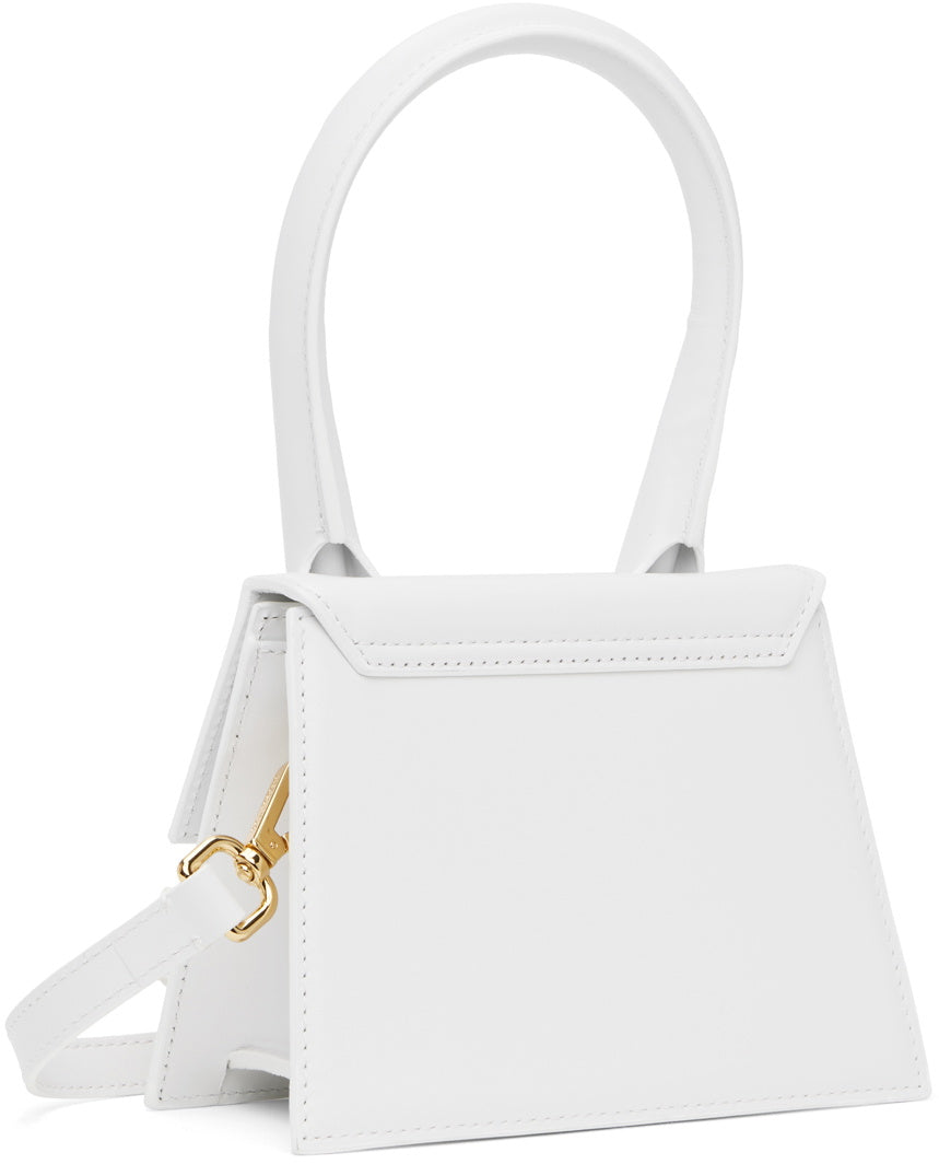 Jacquemus Le Chiquito Moyen Bag Leather, WHITE, LEATHER, Shoulder bag
